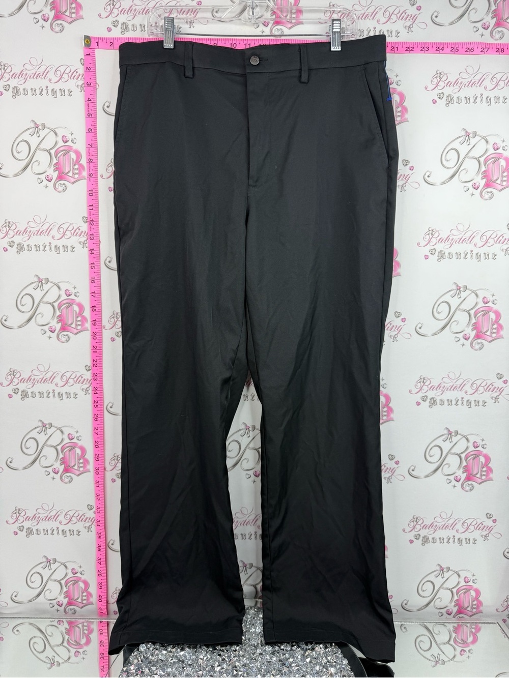 Callaway pants golf silver hardware Black Men's Performance Chinos